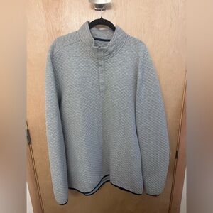 RHONE Gray Quilted Pullover